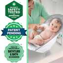 Ingenuity Foldaway 2-Position Baby Bath Seat, Adjustable Support for Sink or Bathtub, Ages 0-6 Months up to 20 Pounds, Machine-Washable Sling