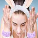 10PCS Wrist Bands & 1 Headband for Washing Face,Microfiber Wrist Spa Towels,Absorbent Cute Wristbands for Girls & Women Preventing Liquid from Spilling Down Your Arms (colorful)