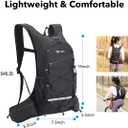 Hydration Backpack 18L with 2L Water Bladder Large Capacity & Lightweight Water Pack Backpack for Hiking,Cycling,Running (Dark blue 18L)