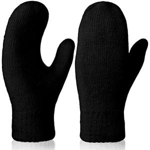 Zhehao Women Knitted Mittens Winter Warm Gloves Solid Color Hand Warmer for Indoor Outdoor Activities