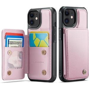 Vinich for iPhone 11 Wallet Case with Card Holder, RFID Blocking Credit Slots Kickstand Shockproof Phone Cover Fit for iPhone 11 6.1" Rose Gold