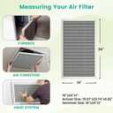 16x24x1 Reusable HVAC Furnace Air Filter, Washable Electrostatic Furnace Filter, MERV 8, Lasts a Lifetime, Breathe Fresher, Home And Office (Actual Size: 15.67x23.74x0.8 Inch)