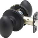 Copper Creek EK2020BC Egg Door Knob, Passage Function, 1 Pack, in Black