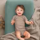 Blissful Diary Muslin Changing Pad Cover for Girls Boys, Ultra Soft Breathable Cotton, Baby Diaper Change Table Pad Covers, 2Pack (Roman Green&Leaf)