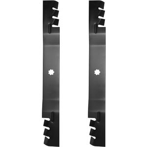GX22151 Lawn Mower Blades Fits for John Deere Many 42'' Mowers, Compatible with John Deere 102 115 125 135 D100 D105 Series Tractors Replace AM137328, AM141033, GY20850, 2 Pack (Serrated)
