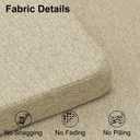 Shinnwa Dining Chair Cushions Set of 4, Non-Slip Kitchen Chair Cushions with Ties and Machine Washable Cover, Sef of 4, 17 x 16.5 x 2in, Natural Linen