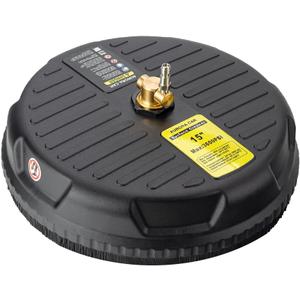15" Pressure Washer Surface Cleaner, 3600PSI, Black, Industrial Style, Battery Powered, Surface Cleaner Attachment with 1/4" Quick Coupler for Driveway, Sidewalk, Garden, Patio