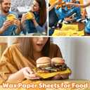 Estune 240 Pcs 12 x 12 Inch Deli Paper Sheets Sandwich Dry Wax Paper Oil Proof Food Basket Liners Food Wrapping Sheets for Bread, Party, Picnic, Festival, BBQ(Yellow)