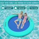 Water Hammock Inflatable Floating Dock, Round Floating Ring Lake Floats for Adults, Heavy Duty Pool Float Raft for Ocean and Lake, 6/8/10/12FT