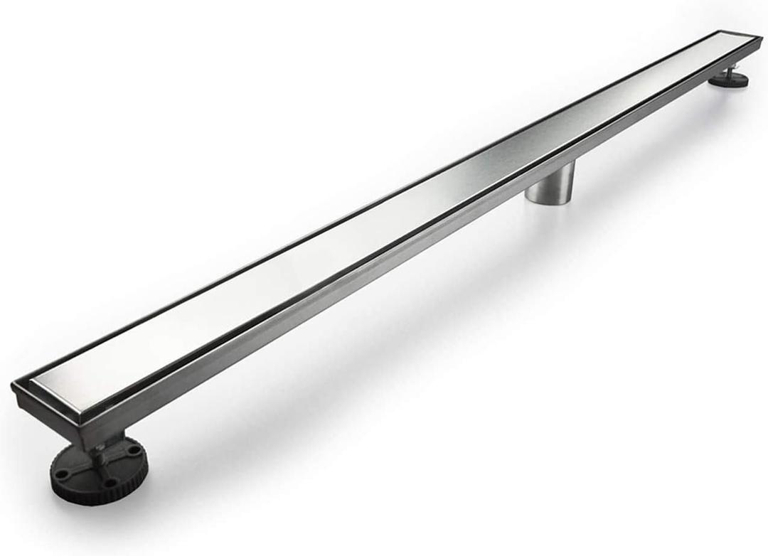 Neodrain 72-Inch Linear Shower Drain with 2-in-1 Flat & Tile Insert Cover,Brushed 304 Stainless Steel Rectangle Shower Floor Drain,Floor Shower Drain with Hair Strainer