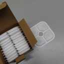 Cat Water Fountain Replacement Filters Fit for 2.5L Fountain with Whiskers Pattern Triple Action Water Pet Cat Drinking Fountain Filter Pack of 12