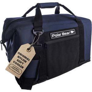 Polar Bear Coolers - Original Soft Cooler Bag - Insulated Leak Proof Beach Cooler Bag, Small Thermal Bags for Travel - Heavy Duty & Portable - Sweat Proof Picnic Carrier - Nylon, 24 Pack