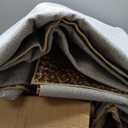 RUGSREAL 10x13 Large Living Room Rug Braided Print Boho Accent Throw Carpet Farmhouse Rustic Rug with Rubber Backing Geometric Bordered Area Rug Bohemian Carpet for Bedroom Home Decor Office, Camel