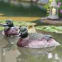 Juliahestia Mallard Duck Baby Float Decorations Pond Accessories for Outdoor Backyard Pool Decor Floating Ornament 2 Pack Outside Garden Gifts Idea for Grandma Mom