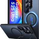JAME Only for Samsung Galaxy S25 Ultra Case, [Compatible with Magsafe][Built-in Stash Stand][Military-Grade Protection] Protective Shockproof Magnetic Phone Case for Samsung S25 Ultra 6.9-inch, Black