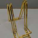 Plate Holder Easel Display Stand - 8 inch Metal Plate Stands for Display - Tabletop Picture Stand - Gold Iron Easels for Display Pictures | Photo Frames | Book | Decorative Plates | Plaque - 3 Pack