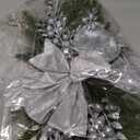 Christmas Swags Staircase Decoration Hanging Stair Teardrop Swag Garlands(Silver)