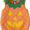 Ritatte Toddler Baby Girl Boy Halloween Outfit Funny Pumpkin Face Sleeveless Shirt Embroidery Pumpkin Spooky Season Tank Tops (18-24 Months, Orange-yellow)