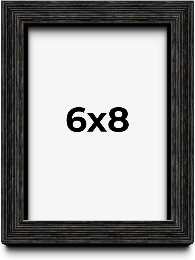 6" x 8"  Shadow Box Frame Black Wood