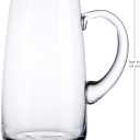 Glass Water Pitcher with Spout – 53 Oz Elegant Serving Carafe for Water, Juice, Sangria, Lemonade, and Cocktails – Clear Glass Small Beverage Pitcher. (37485)