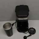 Elite Gourmet EHC111A Personal Single-Serve Compact Coffee Maker Brewer Includes 14Oz. Stainless Steel Interior Thermal Travel Mug, Compatible with Coffee Grounds, Reusable Filter, Black