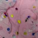 Kids Girls Confetti Birthday Princess Dress Ruffle Sleeve Boho Cake Smash Photo Shoot Outfit, Size: 3-4T
