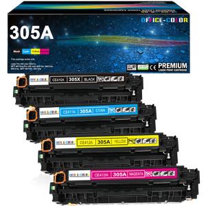 305A Black,Cyan,Magenta,Yellow Toner Cartridges 4 Pack for HP LaserJet Pro 400 Color M451dn M451nw M451dw MFP M475dw M475dn Pro 300 M375nw Toner
