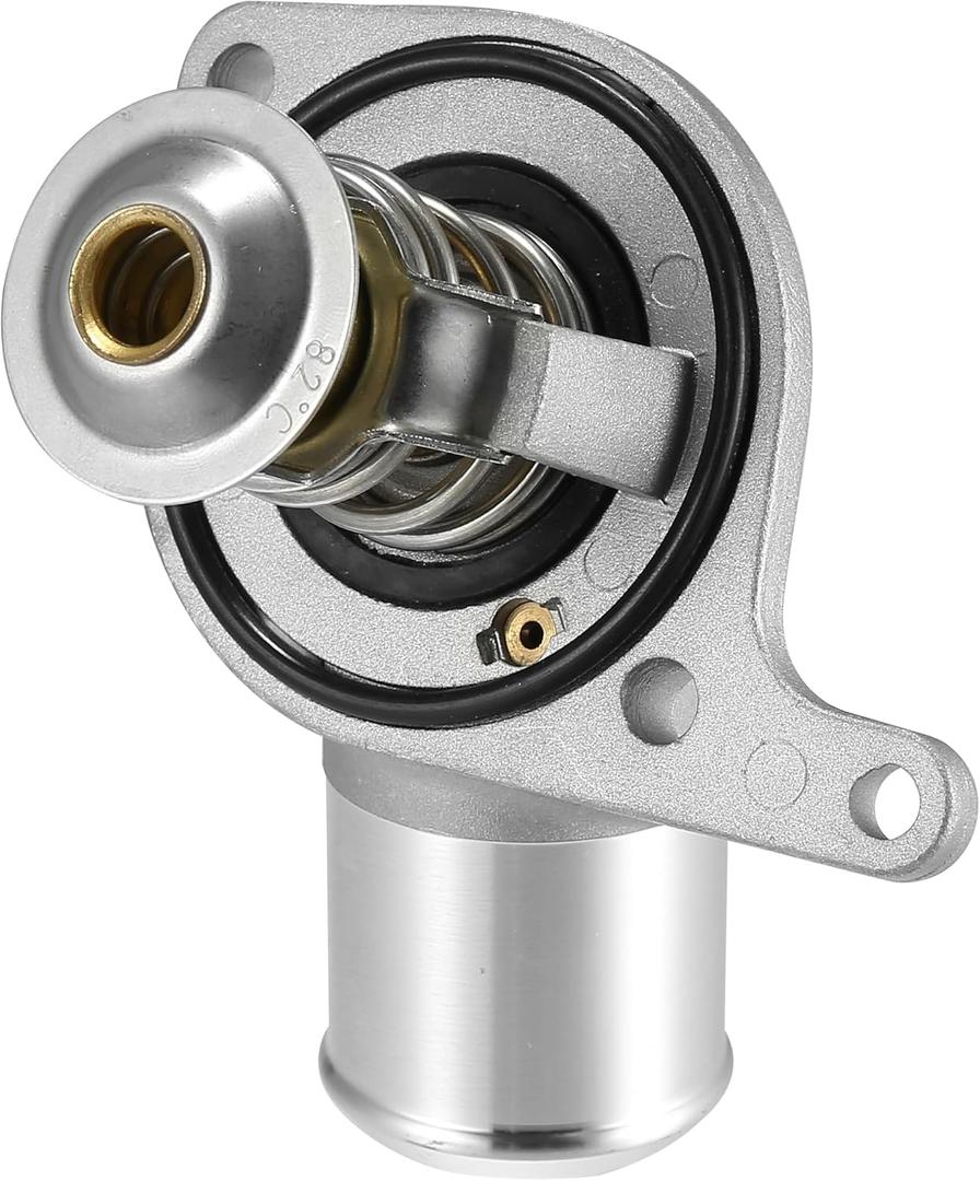 X AUTOHAUX Engine Coolant Thermostat Housing Water Inlet Assembly 15-11057 12600172 15-10412 for Chevy Silverado Suburban Tahoe for Cadillac Escalade for GMC Sierra Yukon Suburban Silver Tone