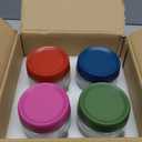 16 OZ 4Pack, Overnight Oats Jars with Lids, Glass Meal Prep Containers, Airtight Mason Jars for Breakfast, Yogurt Parfait, Salad & Smoothies, Leakproof and Reusable Food Storage Jars(4-1)