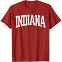 The Indiana Varsity Boyfriend Tee TShirt (Red, Size M Female)