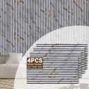 4 Packs Acoustic Wall Panel, 47.2"x23.6" Wood Slat Sound Absorbing Panel, Sound Proofing Panels for Office,Home Theater,Studio, Faux Marble, 4PC
