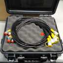 Hydraulic Pressure Test Kit with 5 Gauges(Max 10000 PSI), 13 Test Couplings 14 Tee Connectors 5 Test Hoses, Hydraulic Gauge Tester Set for Excavator, Construction, Machinery, and Mine, Black