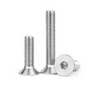 5/16-18 x 4''(8 Pack) Flat Head Hex Socket Cap Screws Countersunk Bolts, Allen Socket Drive, 304 Stainless Steel 18-8, Fully Machine Thread, Bright Finish (with hex Spanner)