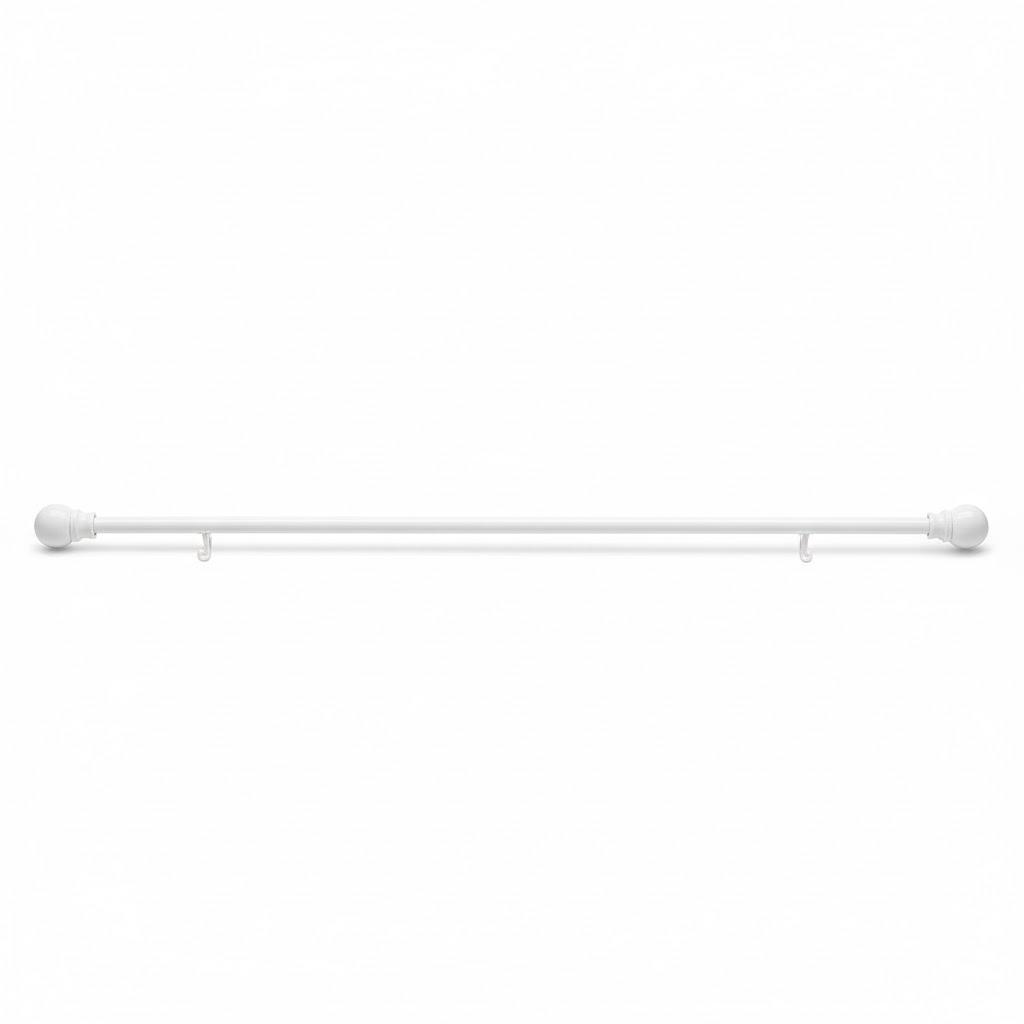 Tension Curtain Rod, White