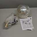 KCO Lighting Mid Century Modern Pendant Chandelier Amber Glass Hanging Lamp Gold Globe Pendant Lights Kitchen Island Brushed Brass Pendant Light Large Kitchen Pendant Lighting Over Island