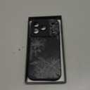 LSL Case for iPhone 17 Pro Black Floral Flower Pattern Print Design Soft TPU Full Camera Lens Anti-Drop Anti-Scratch Shockproof Protective Slim Cover for Women Girls