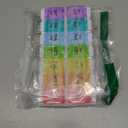 Sukuos AM PM Weekly Pill Organizer 2 Times A Day, Large Daily Pill Box Case 7 Day with Easy Push Button Design, Detachable Medicine Holder for Vitamin/Fish Oil/Supplements (Rainbow)