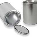 2 Pack Empty Metal Paint Cans with Lids,Paint Storage Containers for Leftover Paint,Empty Pint Paint Cans With Lids for DIY and Paint Storage and More