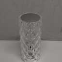 Portable Crystal Table Lamp, 16-Color Touch Control Rechargeable Night Light, Bedside Desk Lamp for Bedroom, Living Room, Kitchen & Dining Room (16-Color Rose)