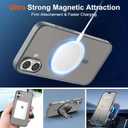 SUPFINE Magnetic for iPhone 17 Case (Compatible with MagSafe)(Military Grade Drop Protection) Translucent Matte Shockproof with Anti-Fingerprint Phone Cover 2025,Gray