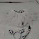 Girls Cow Cosplay Tutu Dress Set 3pcs with Cow Ears Headband Cow tail Animal Fancy Costume Kit Halloween Cosplay Birthday Party Outfits Baby Girl Jungle Themed Cosplay dress white Cow 1- 2 Years