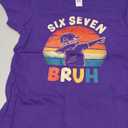 Funny Dabbing Boy Six Seven Bruh 67 Meme 6 7 Slang Gen Z Kid T-Shirt, Size: M