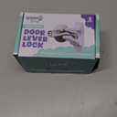 Door Lever Lock (2 Pack) Prevents Toddlers from Opening Doors Easy One-Hand Operation for Adults Durable ABS with 3M Adhesive Backing No Tools Needed for Install