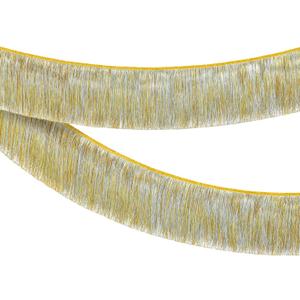 KatchOn, Silver and Gold Fringe Banner Garland - 6.5 Feet, Pack of 2 | Gold Fringe Garland for Golden Birthday Decorations | Golden, Silver Streamers for, Bridal Shower, Bachelorette Party Decorations