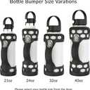 REUZBL Silicone Boot Sleeve Protector with Handle  Compatible with Hydro Flask 40oz, 32oz, 24oz, 21oz  Protective Bottle Bumper for Stainless Steel Water Bottles (White)