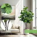 AfanD Artificial Fiddle Leaf Fig Tree 6ft Tall,Faux fig Tree Indoor Artificial Tree for Modern Home Office Living Room Floor Decor Indoor