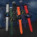 WOCCI Watch Bands, FKM Rubber (Not Silicone), Replacement Straps for Men and Women, Quick Release, Compatible Watch Lug Width 20mm 22mm (Black (Black Buckle))