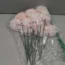 HinyoCo 15 Pcs Artificial Chrysanthemums Heads Ball Flowers，Silk Chrysanthemum Ball Bouquet White Bouquets Hydrangea for Home Office Coffee House Parties and Wedding (Light Pink)