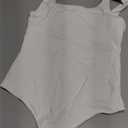 Chunpin Women's Square Neck Sleeveless Bodysuit Tank Top Body Suits Thong Bodysuits Outfits S