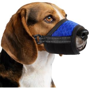 Dog Muzzle,Soft Breathable Mesh, Adjustable Loop Pets Drinkable Anti-Biting Muzzle for Small, Medium, Large Dogs | Lightweight, Comfortable, Easy to Wear-Blue XL